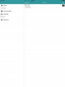 iPad - Vereinsliste